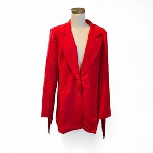 Red Fringe Blazer‎ Western acket Statement Party Occasion Stylish